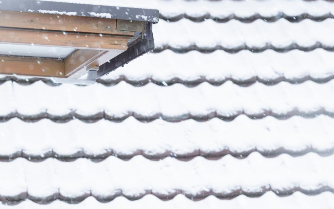 A snow-covered roof