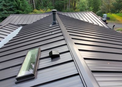 gray metal roofing system with sunlight to illustrate metal roof return on investment