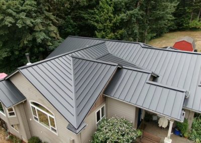 Black Standing Seam metal roof