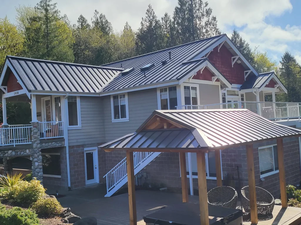 Black Standing Seam Metal Roof in Olympia WA