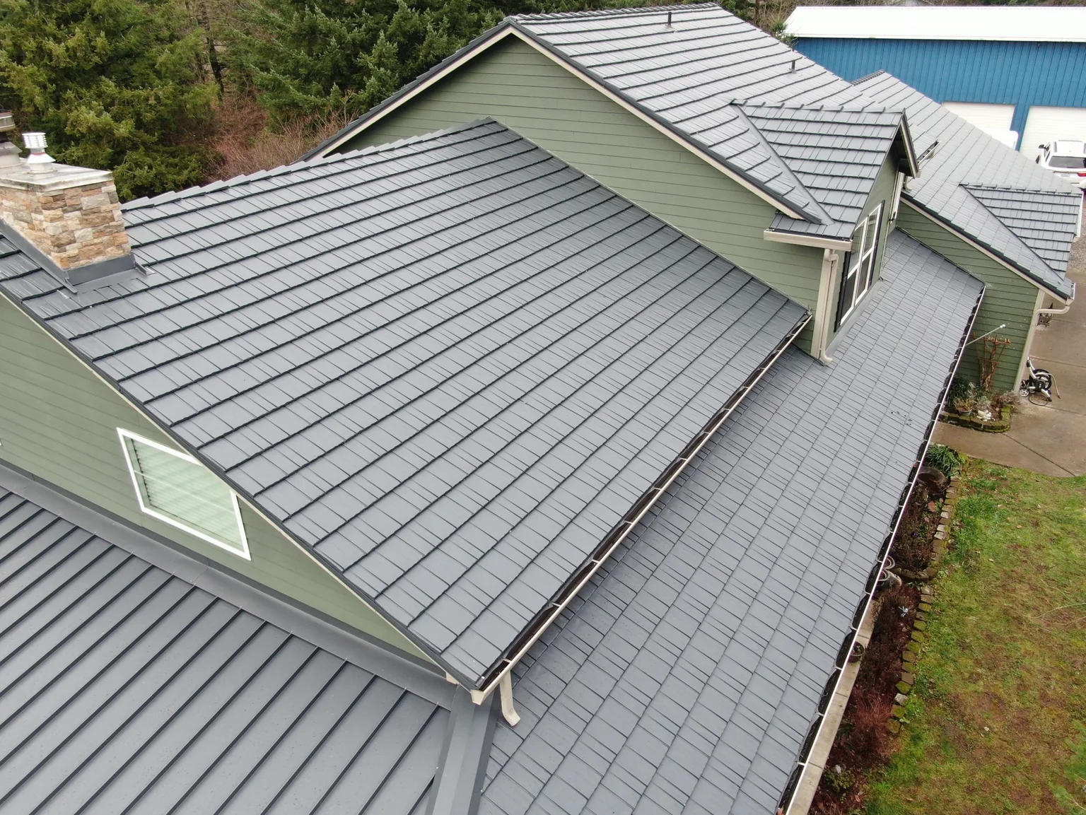 Vermont Slate Rustic Shingle - Washougal, WA to help illustrate How Much Are Metal Shingles