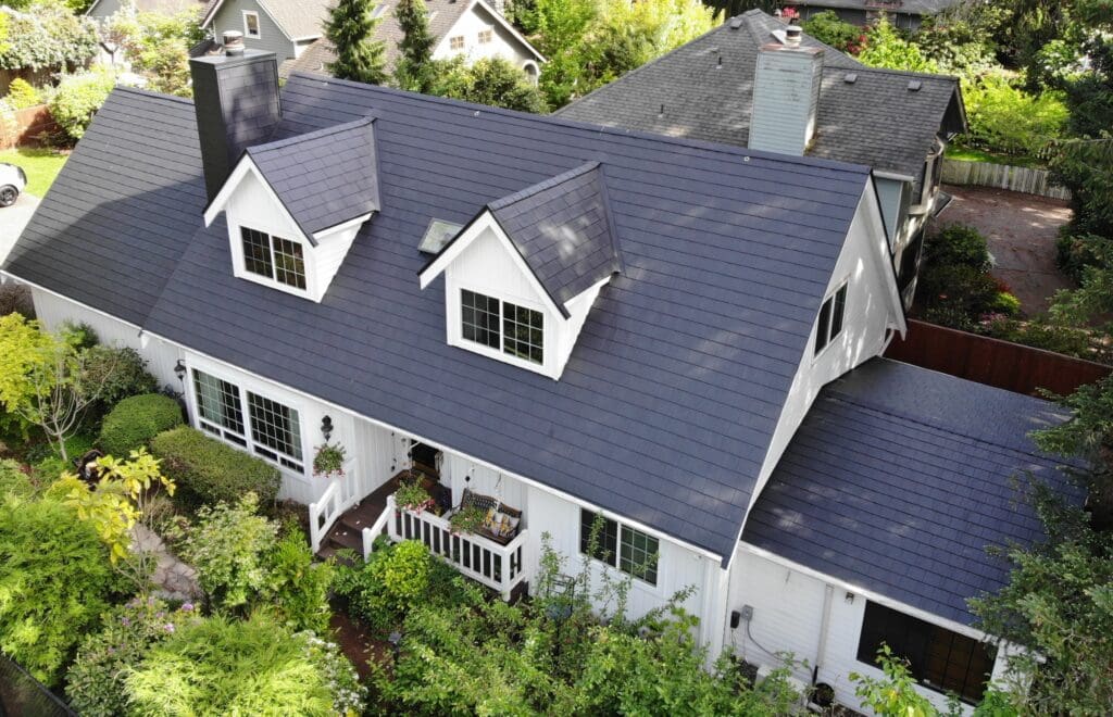 Black Embossed Slate Aluminum Shingle - Shoreline, WA